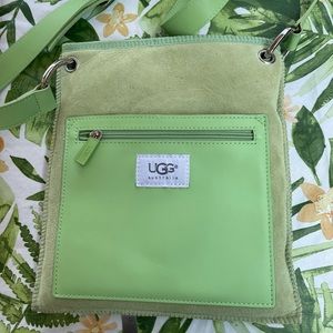 COPY - UGG Australia Suede / Shearling Crossbody bag - Never used mint green, n…